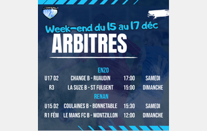 Planning des arbitres 